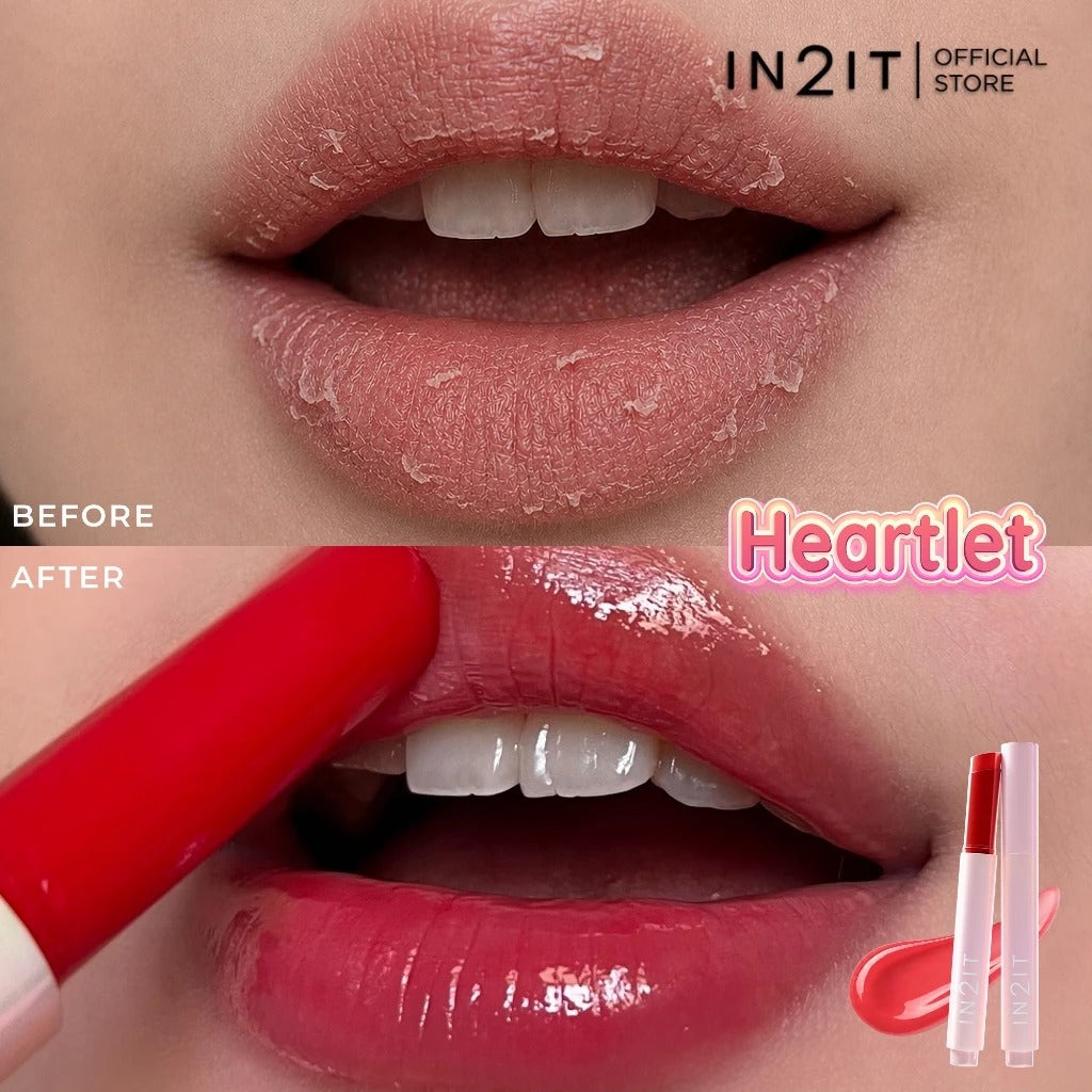 IN2IT Lip Gloss Plumping Moisturizing Glossy Lips Natural Shine Tidak Lengket, Melembapkan & Melindungi Bibir